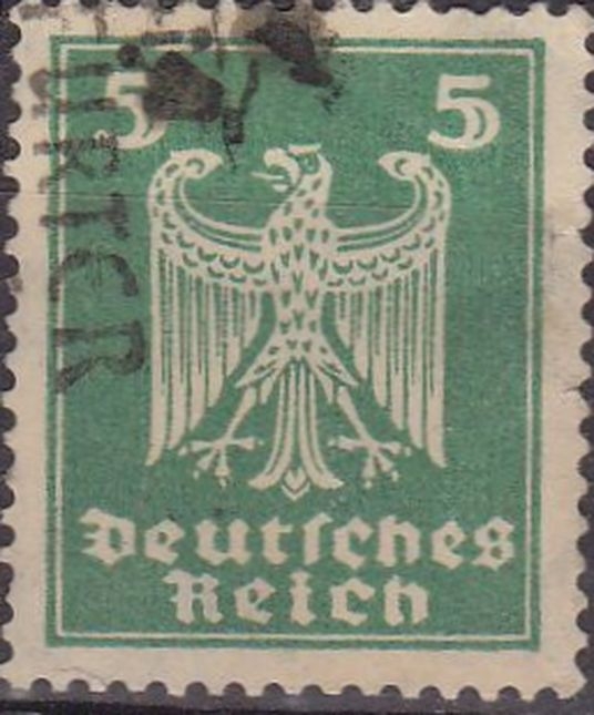 Alemania 1924 Scott 331 Sello º Aguila 5 Michel356 Deutsches Reich Allemagne Duitsland Germania Germany Alemagne Deutschland